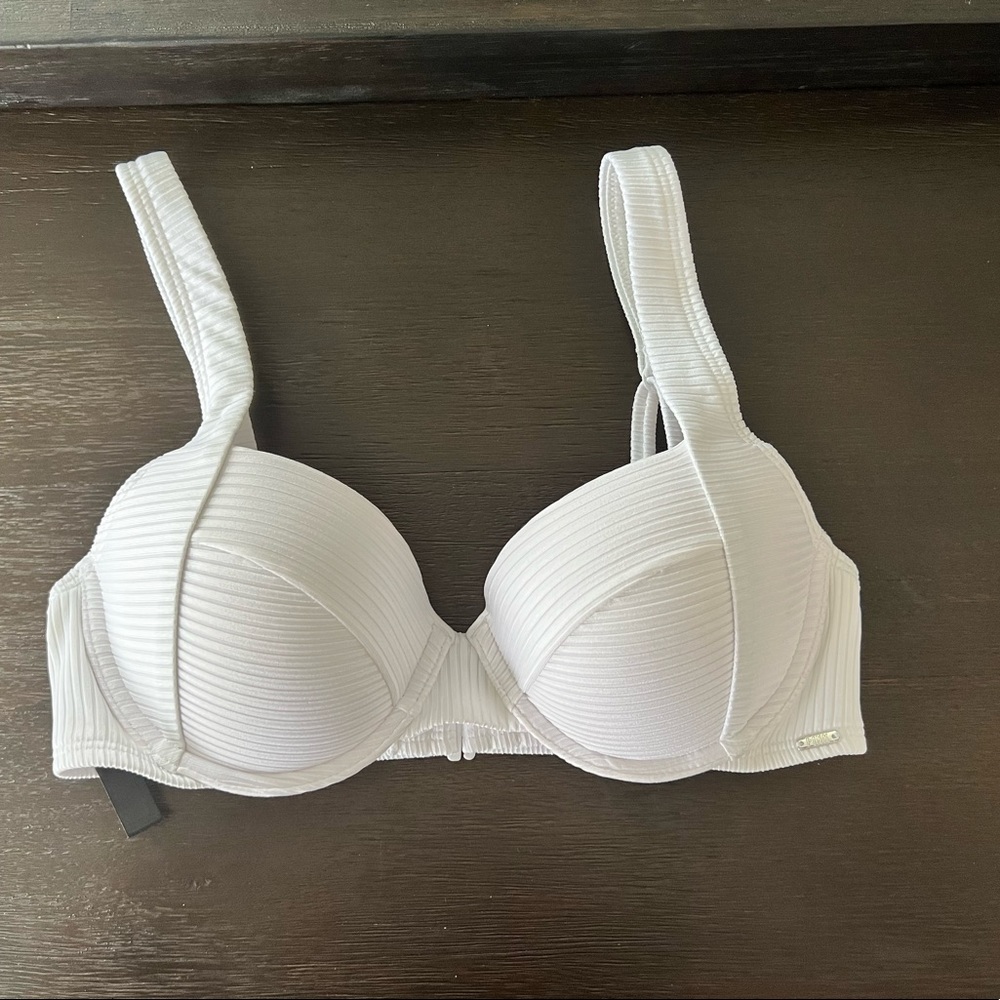 VS pink bathing suit top - white push up
